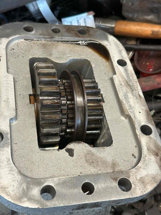 Original PTO-bolts straight up to new trans(without adapter), but makes terrible noise-wrong gear maybe_.jpg